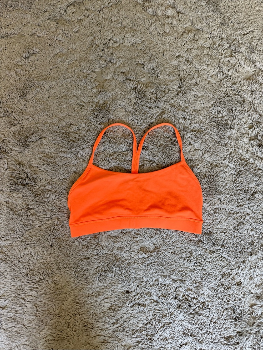 Lululemon orange flow y bra inspired size small
